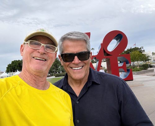 David and Clark at the site in Scottsdale where they were married.