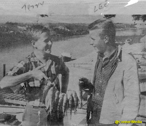 Terry Pochert and Lee Pochert Fishing at Port Hope, Michigan