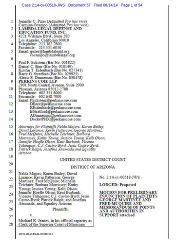 Plaintiffs George Martinez and Fred McQuire (collectively, “Plaintiffs”) hereby move for a preliminary injunction pursuant to Federal Rule Civil of Procedure 65