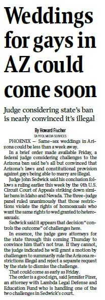 Arizona Daily Star - October 11, 2014