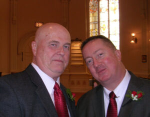 Terry Pochert and Joe Connolly on their Wedding Day