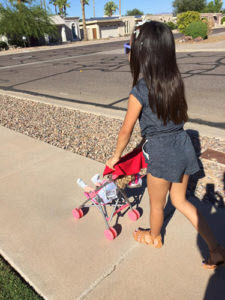 Child with Baby Stroller