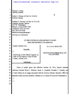 Doc 92 – Notice of Withdrawal of Co-counsel