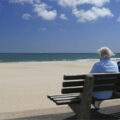 Couple on Bench watching the ocean