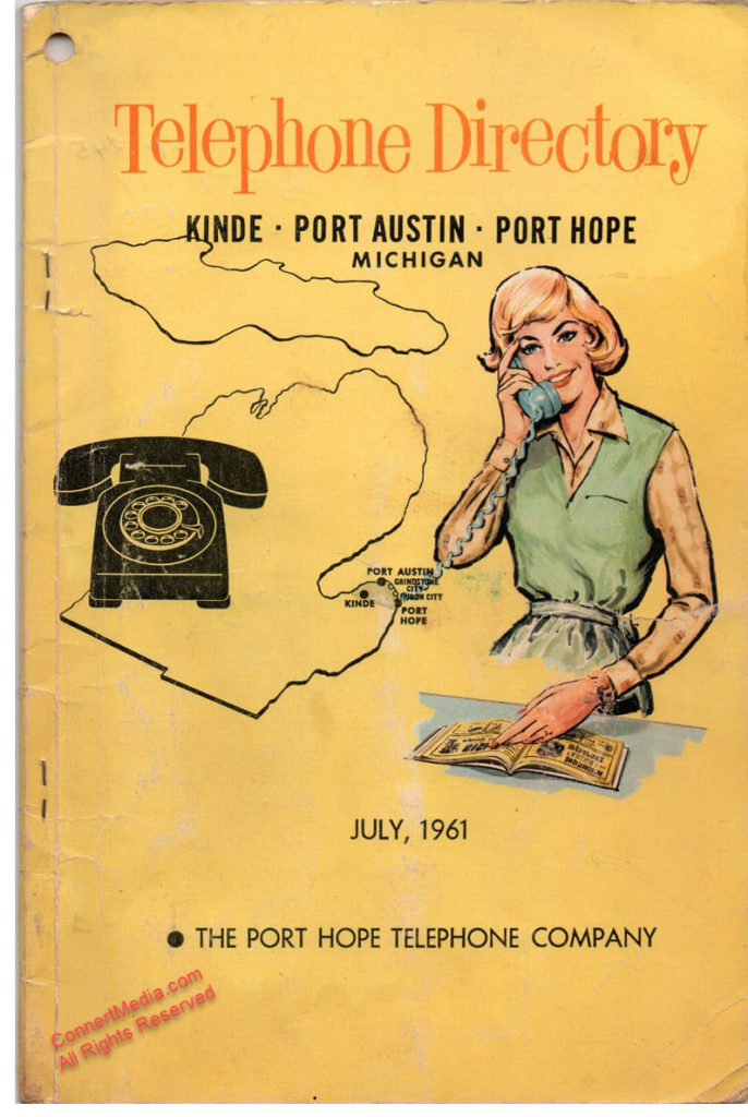 Port Hope, Michigan, Telephone Direction from July, 1961