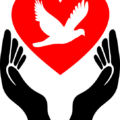 Hands Holding Heart with Dove