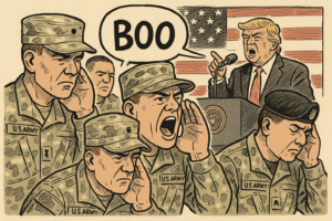 Soldiers booing encouraged by Trump