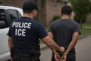ICE AGent Making Arrest