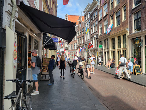 Amsterdam Street with XXX Flags